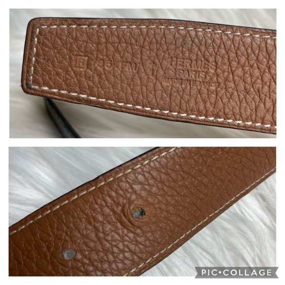 Hermes H Belt Buckle and Reversible Leather Strap 32mm - Picture 13 of 16